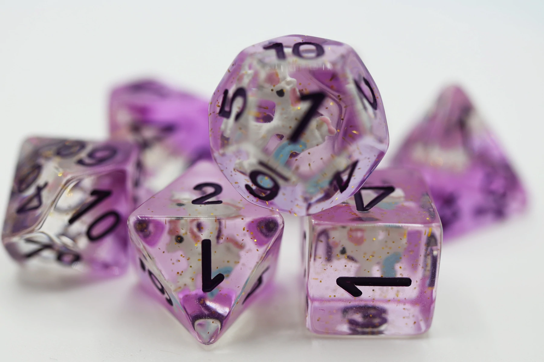 Purple Unicorn RPG Dice Set by Foam Brain Games 1
