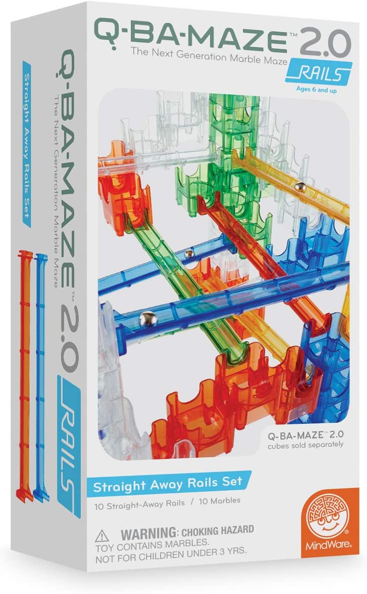Q Ba Maze Straight Away Rails Add On by MindWare