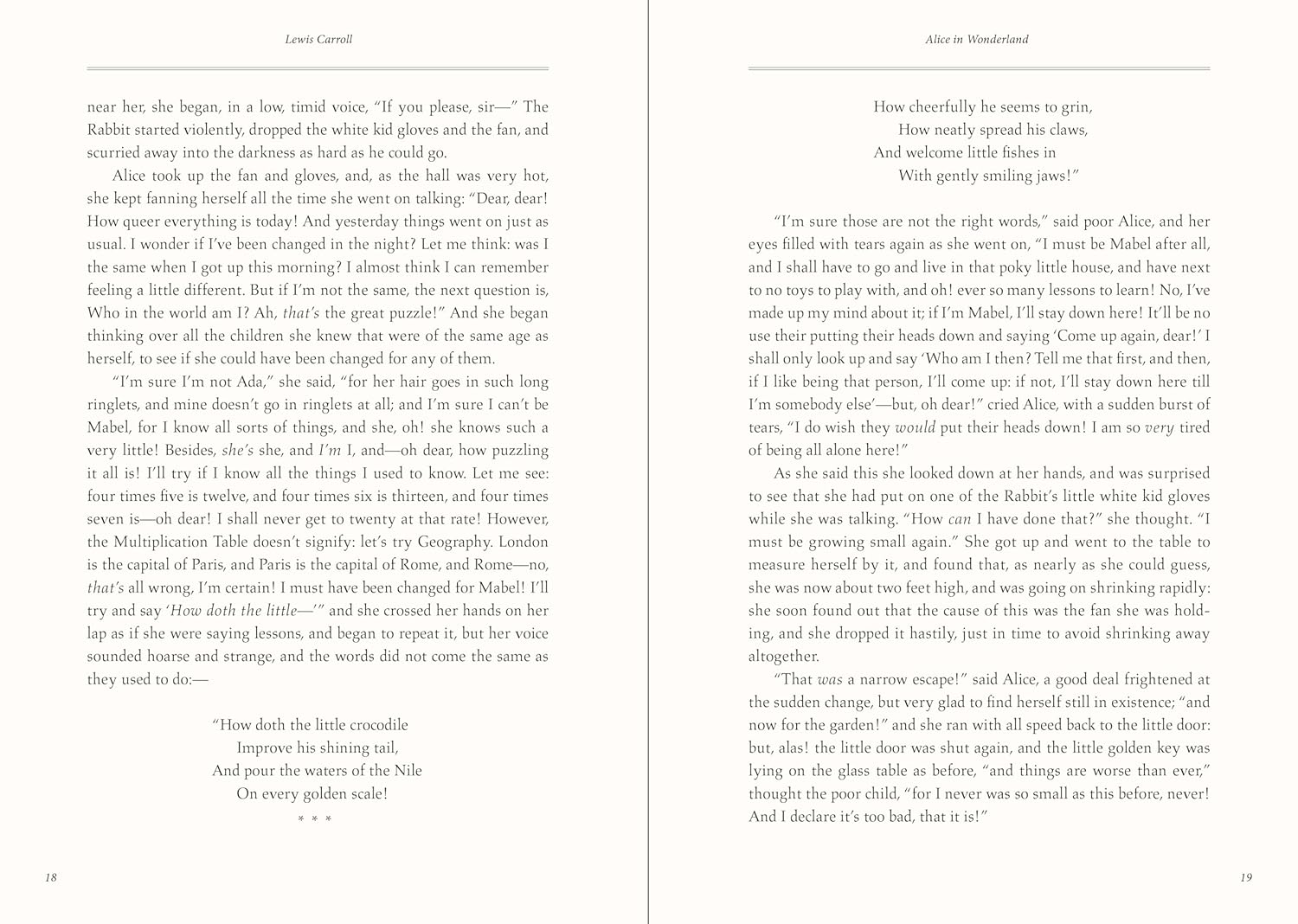 Alice's Adventures in Wonderland and Through the Looking Glass (Masterpiece Library Edition) by Peter Pauper Press