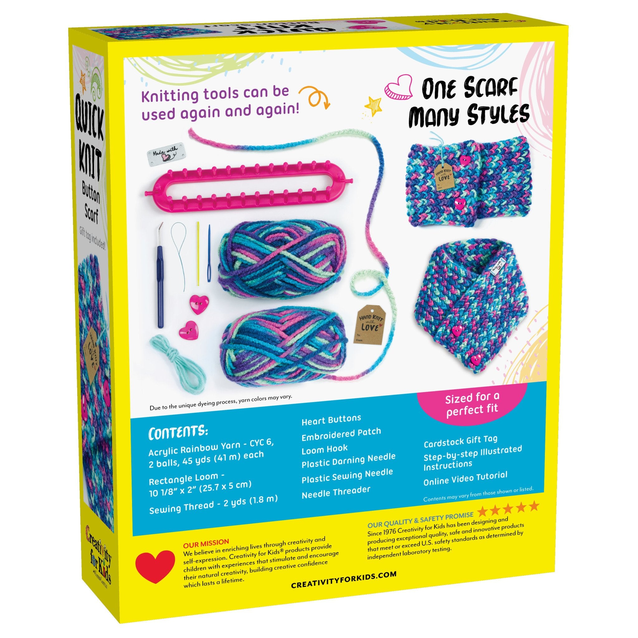 Quick Knit Button Scarf by Creativity for Kids 7