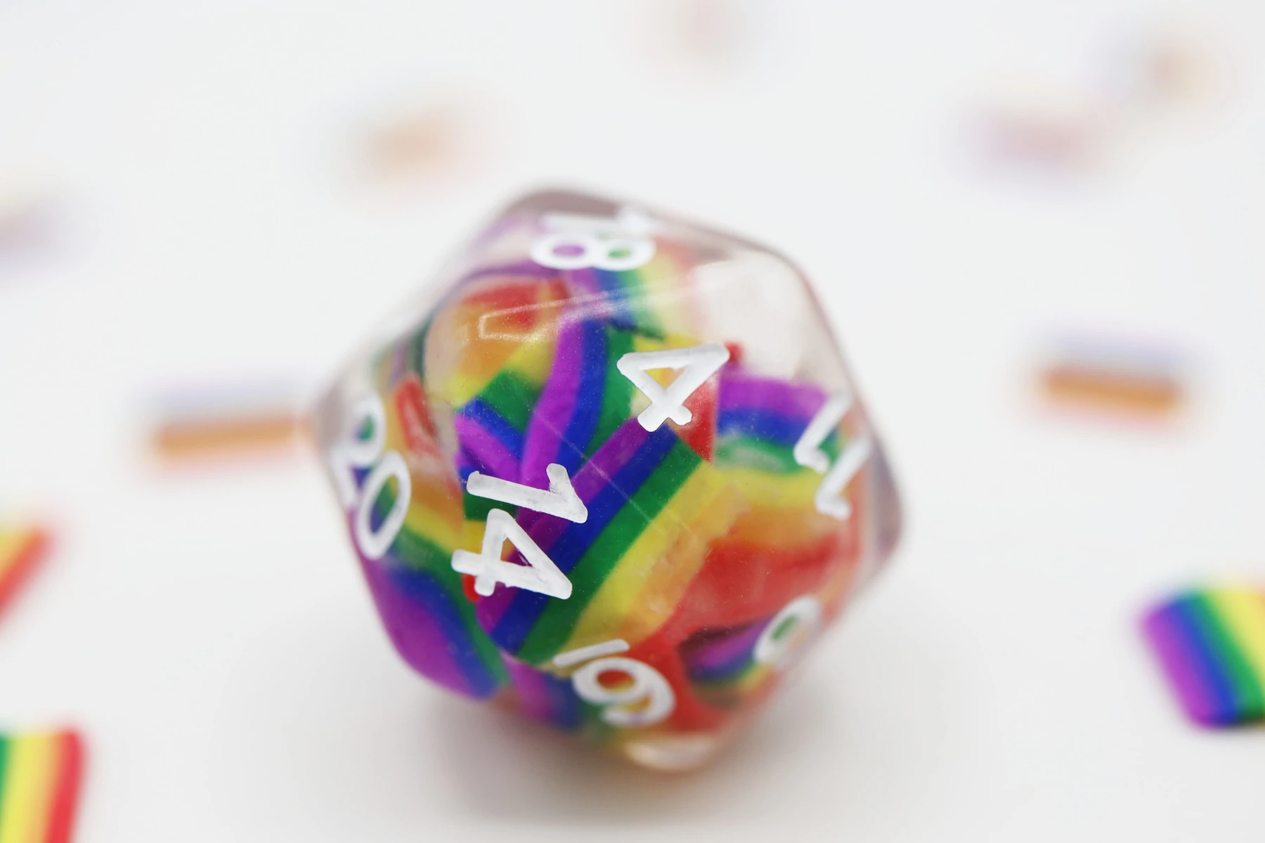 Rainbow Flag RPG Dice Set by Foam Brain Games 5