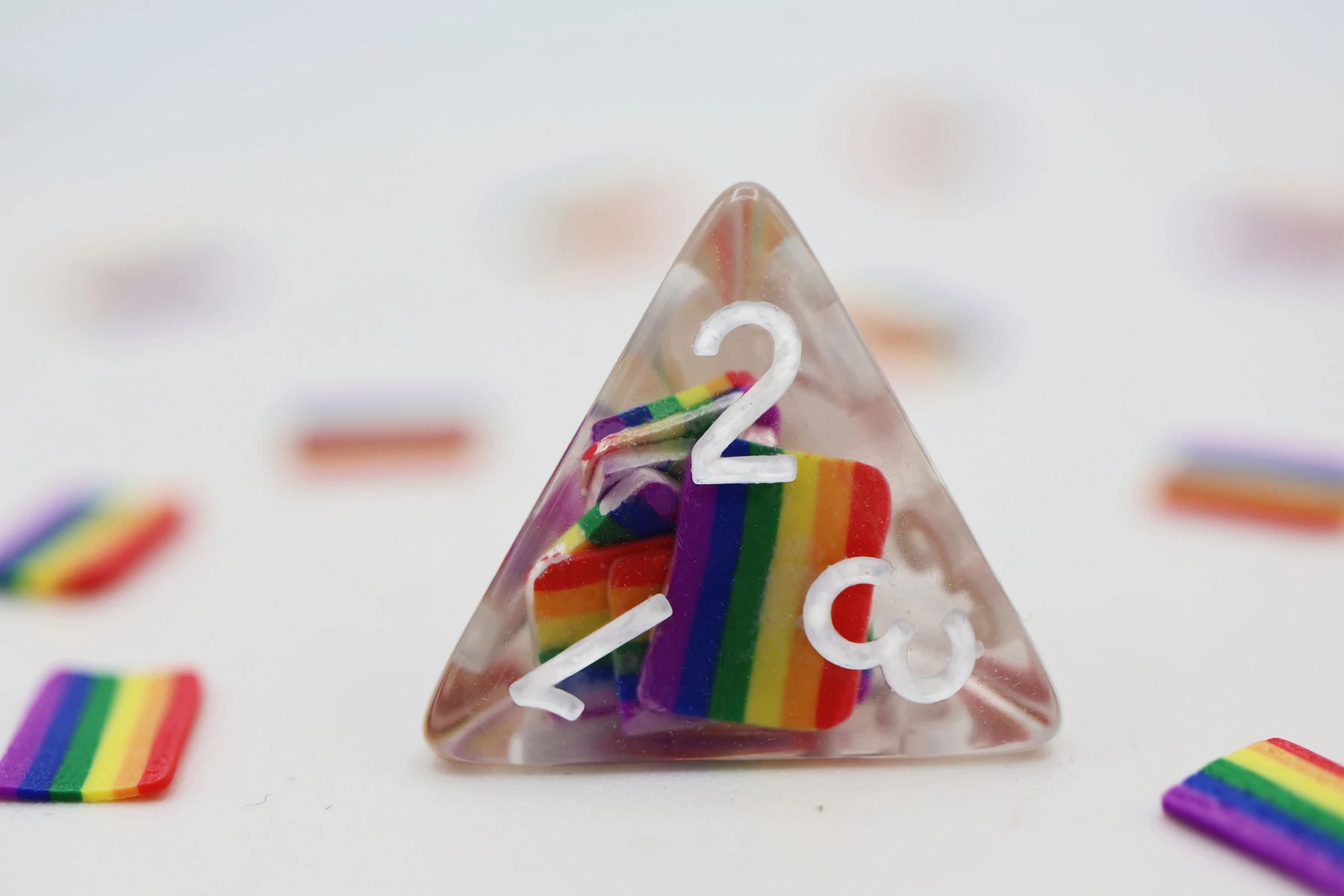 Rainbow Flag RPG Dice Set by Foam Brain Games