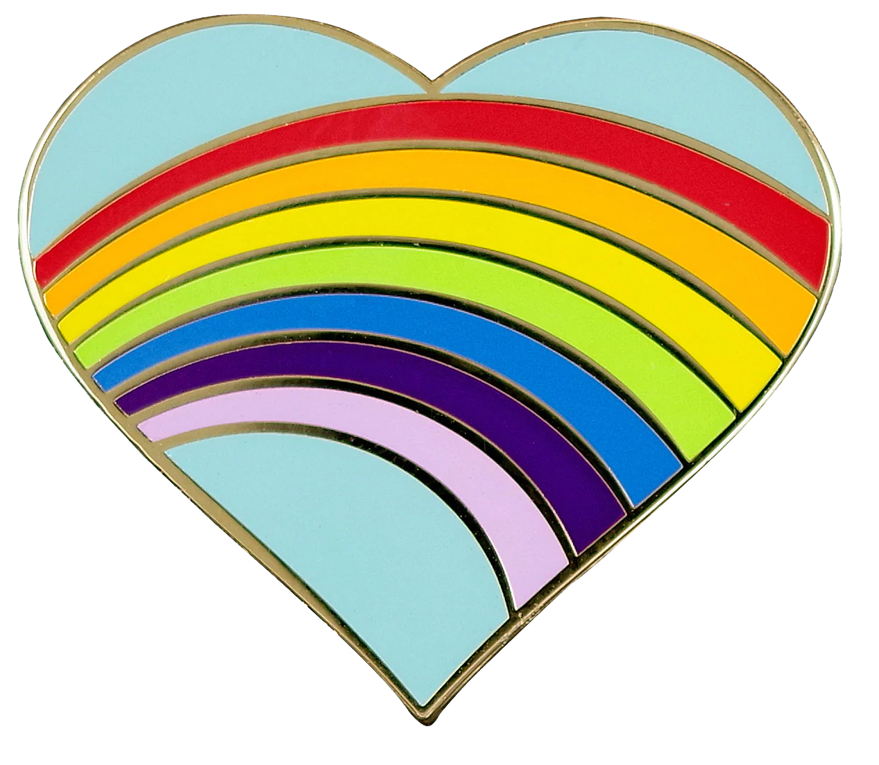 Rainbow Heart Enamel Pin by Peter Pauper Press