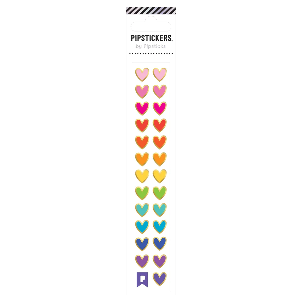 Rainbow Heart Minis Sticker Sheet-by-Pipsticks