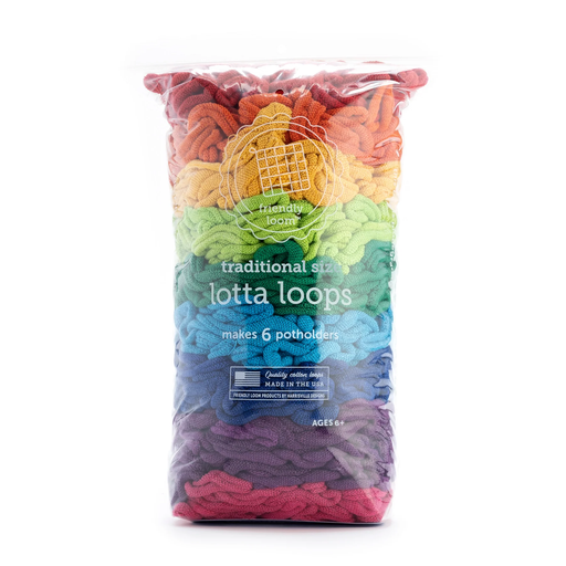 Rainbow Lotta Loops (Traditional Size-by-Friendly Loom