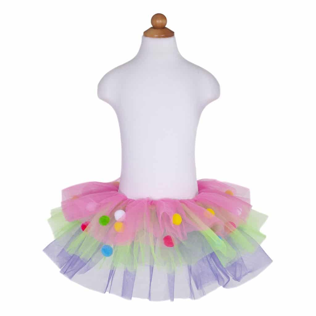 Rainbow Pom Pom Skirt by Great Pretenders
