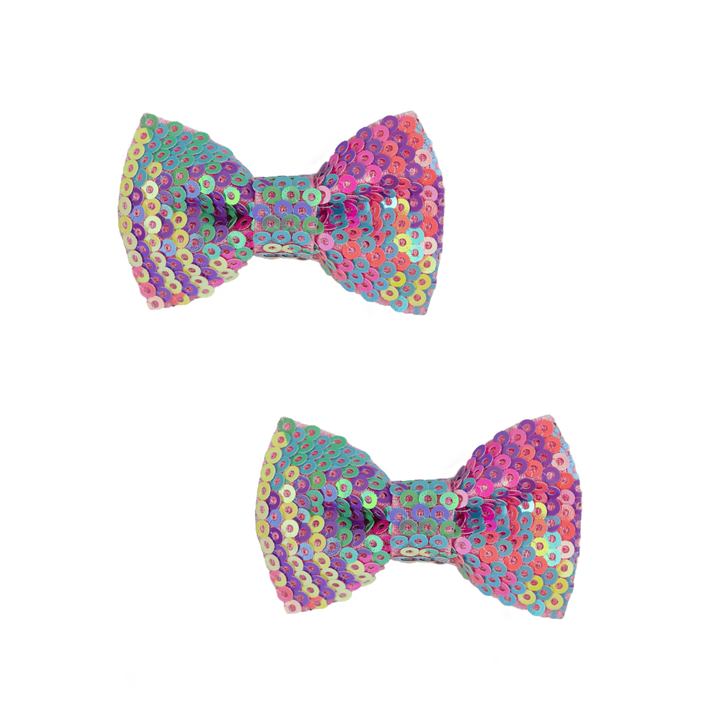 Rainbow Sequins Bows by Great Pretenders
