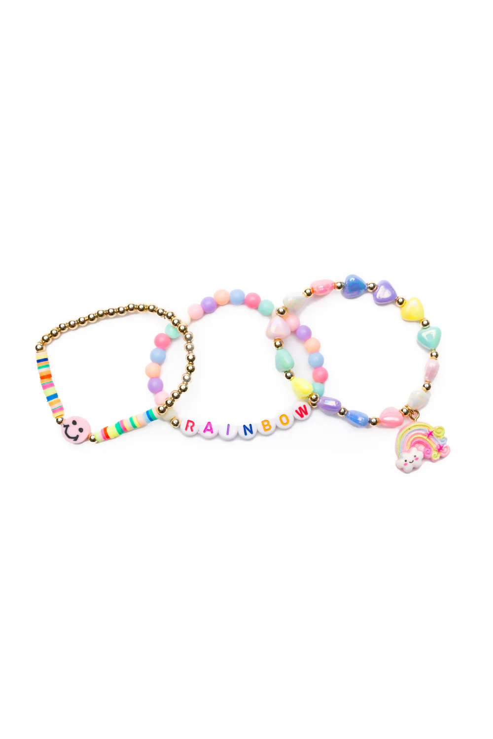 Rainbow Smiles Bracelet Set-by-Great Pretenders