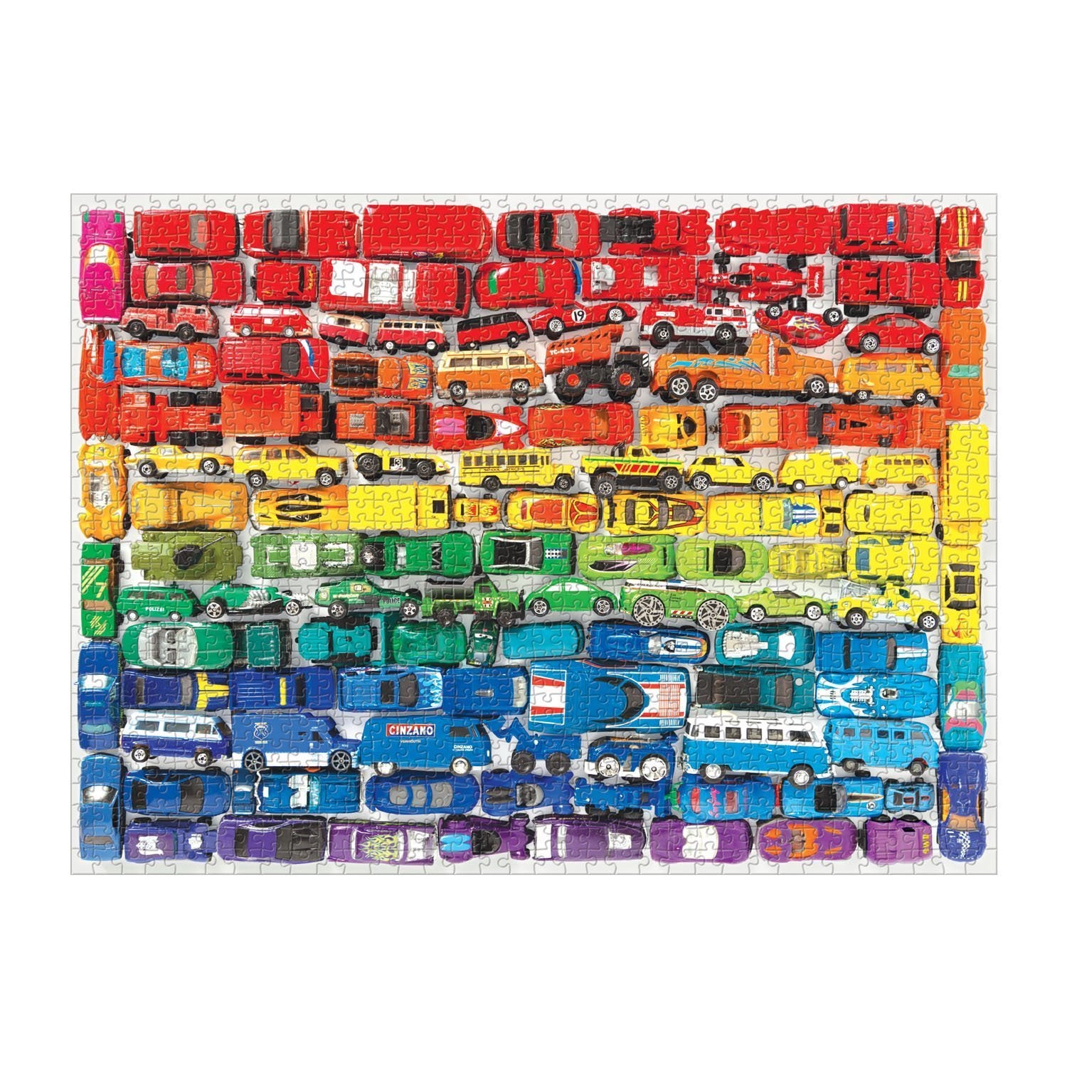 Rainbow Toy Cars Puzzle by Galison 1
