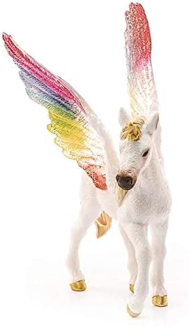 Rainbow Winged Unicorn Foal Figure by Schliech 2