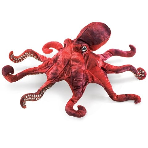 Red Octopus Hand Puppet by Folkmanis