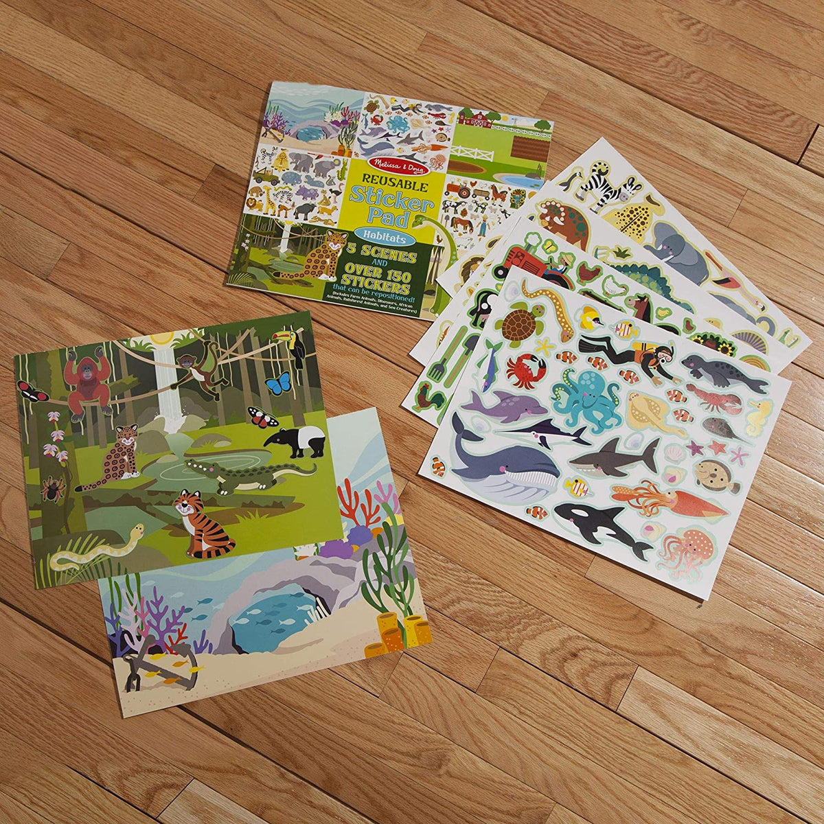 Reusable Sticker Pad Habitats by Melissa Doug 3