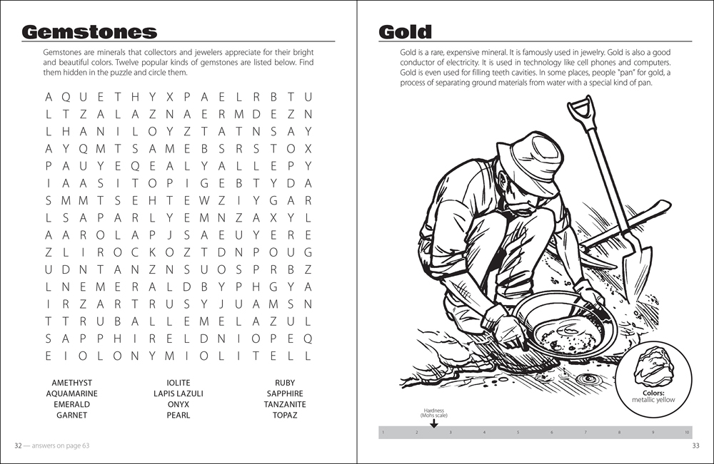 Rocks Minerals Activity Book by Adventure Keen 3