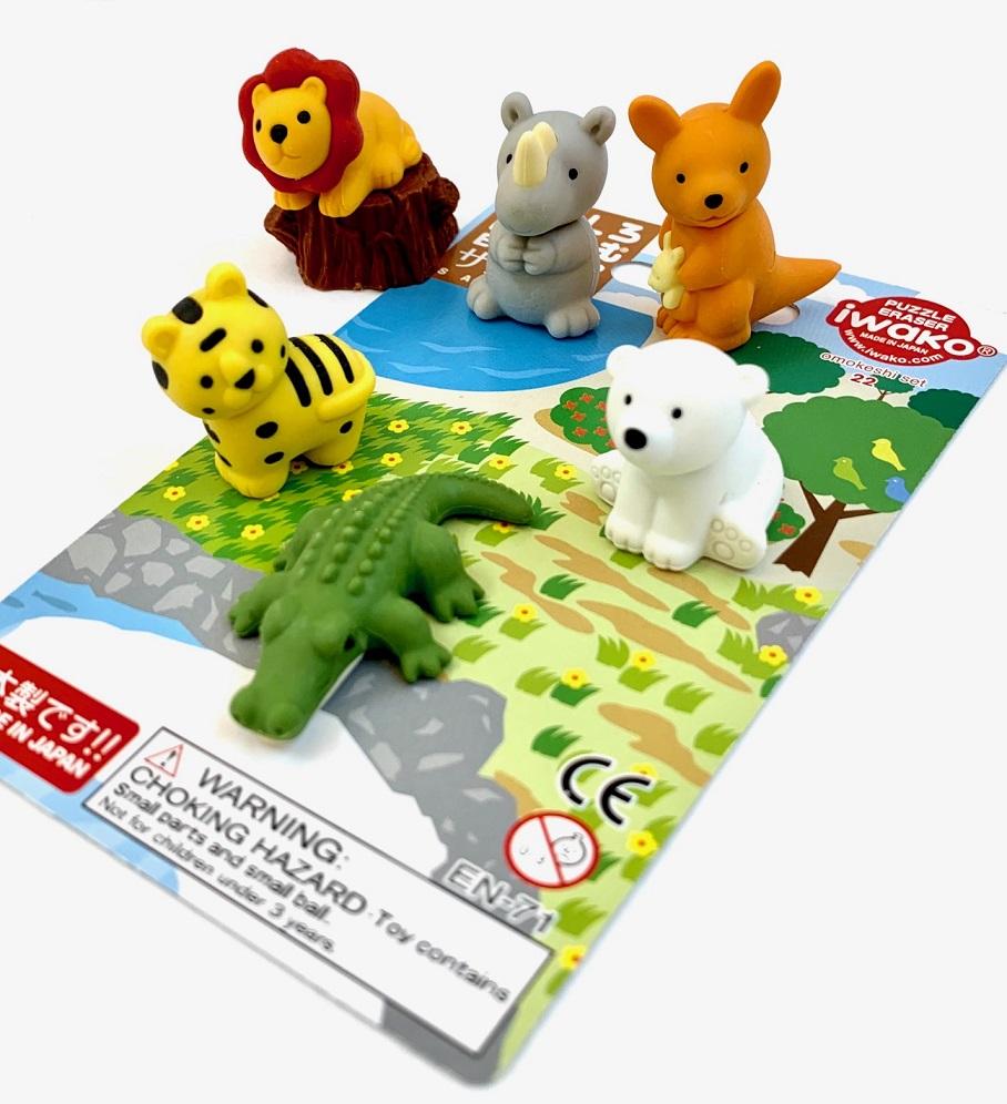 Safari Eraser Set by Iwako 1