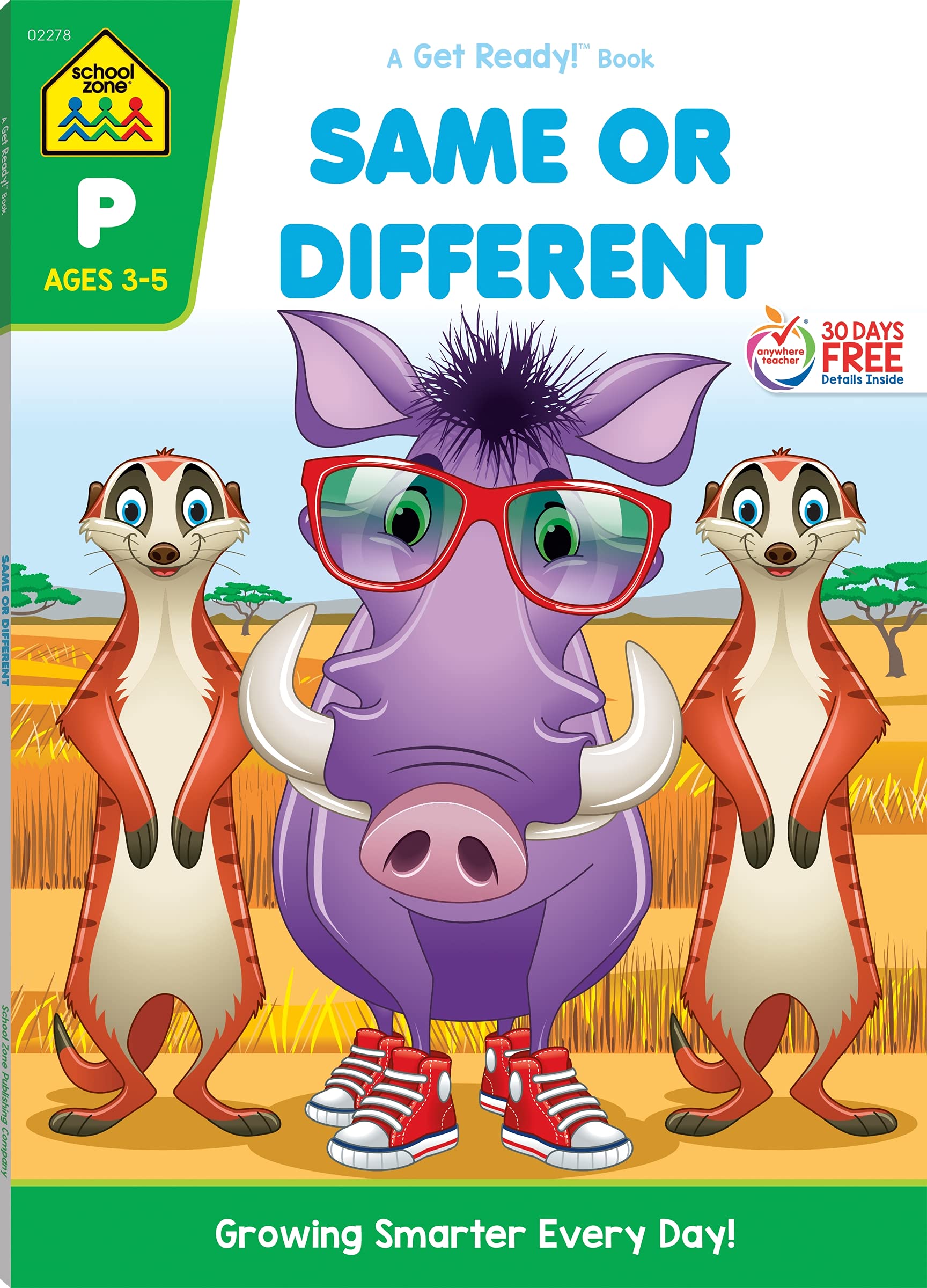 Same or Different Preschool Workbook by School Zone