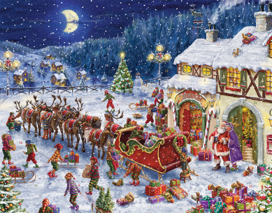 Santas Sleigh Advent Calendar by Vermont Christmas Company