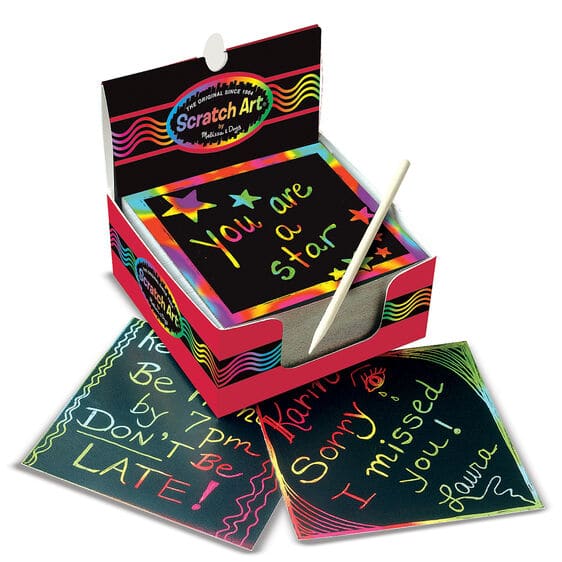 Scratch Art Box of Rainbow Mini Notes by Melissa Doug