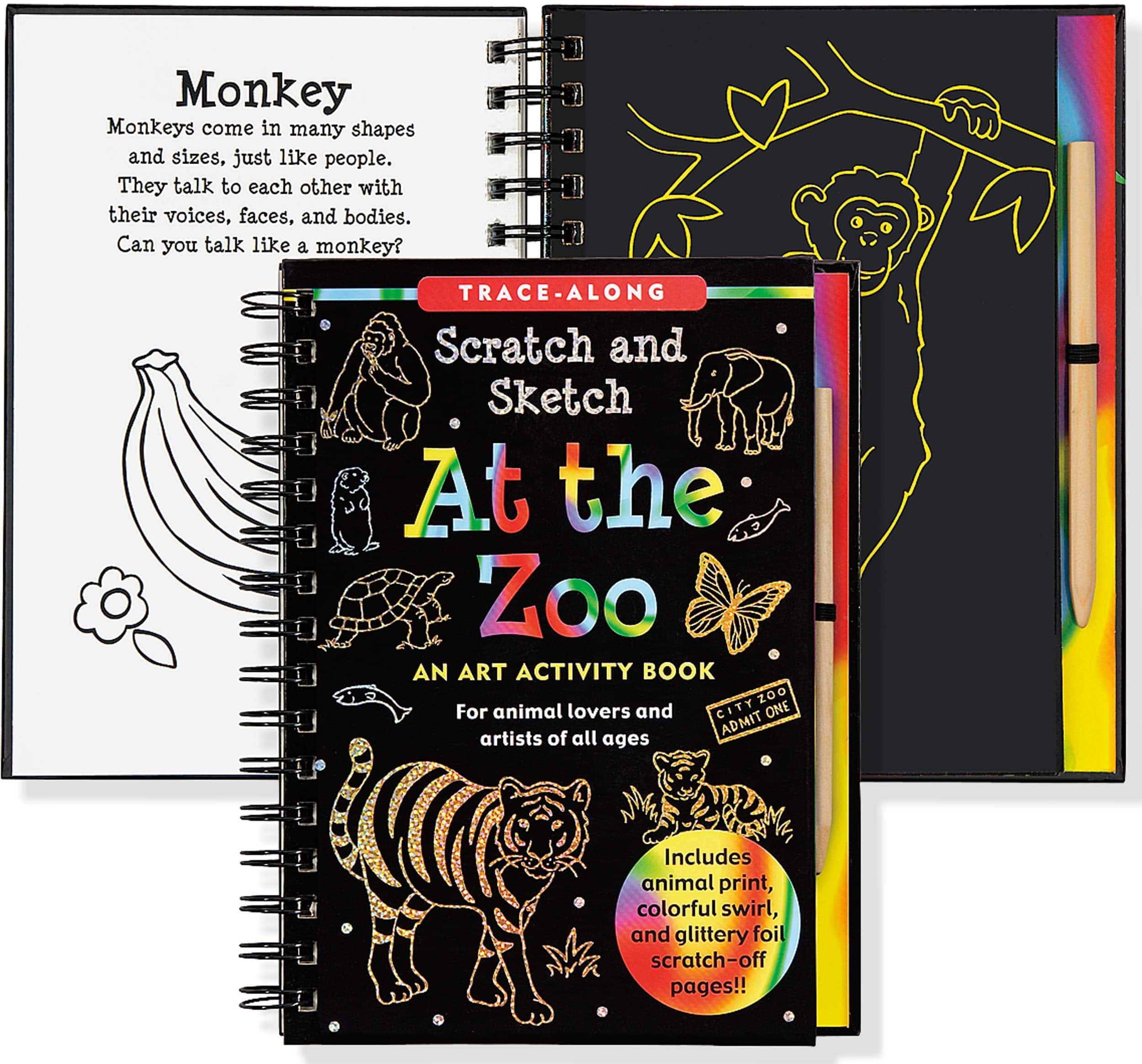 Scratch and Sketch At the Zoo by Peter Pauper Press 1