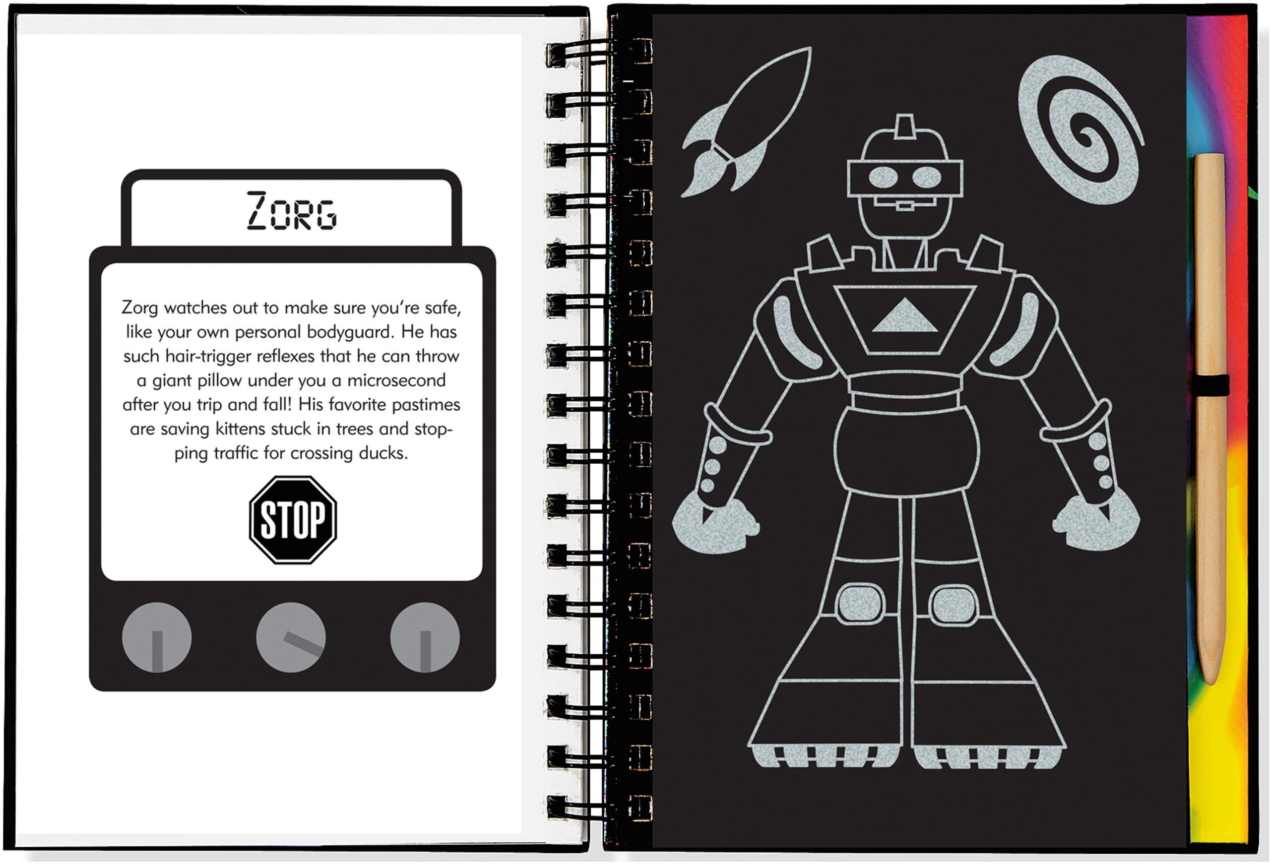 Scratch and Sketch Robots by Peter Pauper Press 1