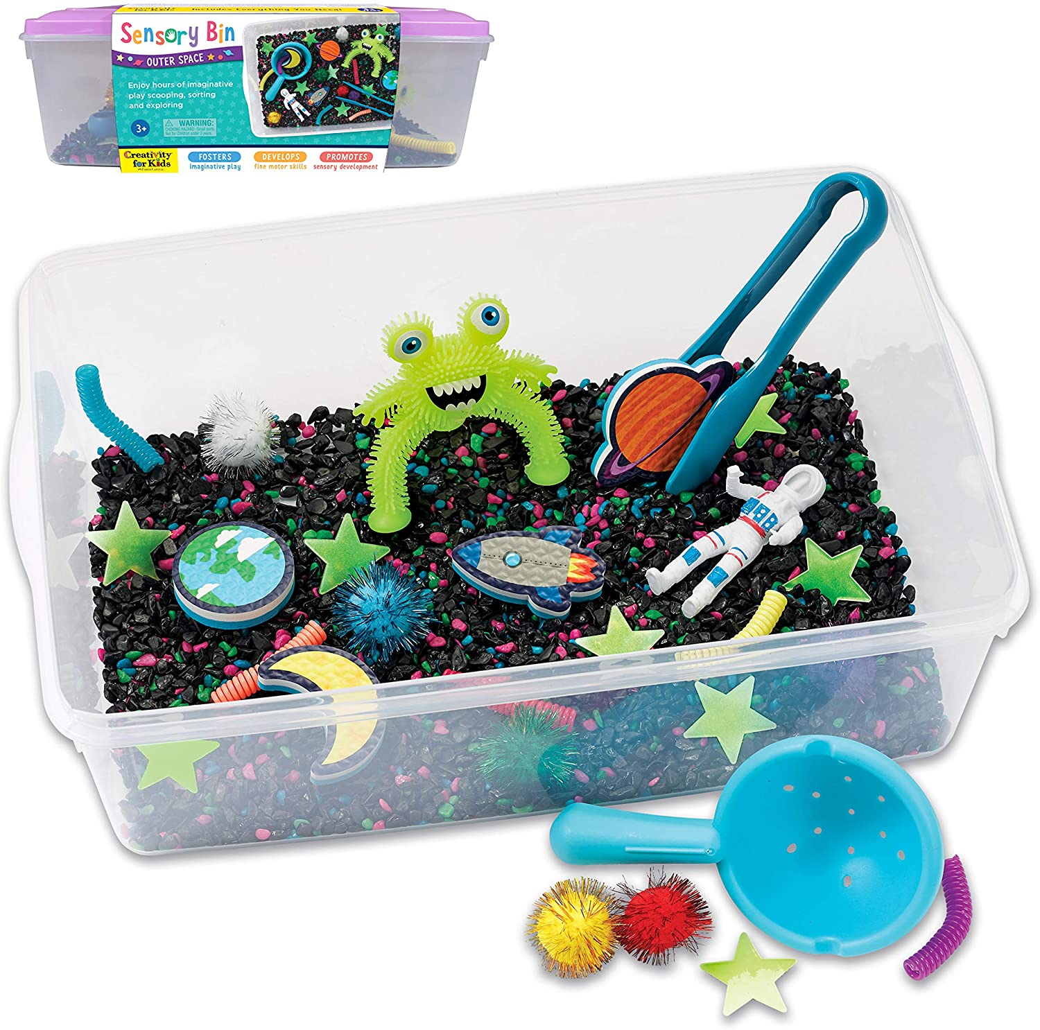 Sensory Bin Outer Space by Creativity for Kids