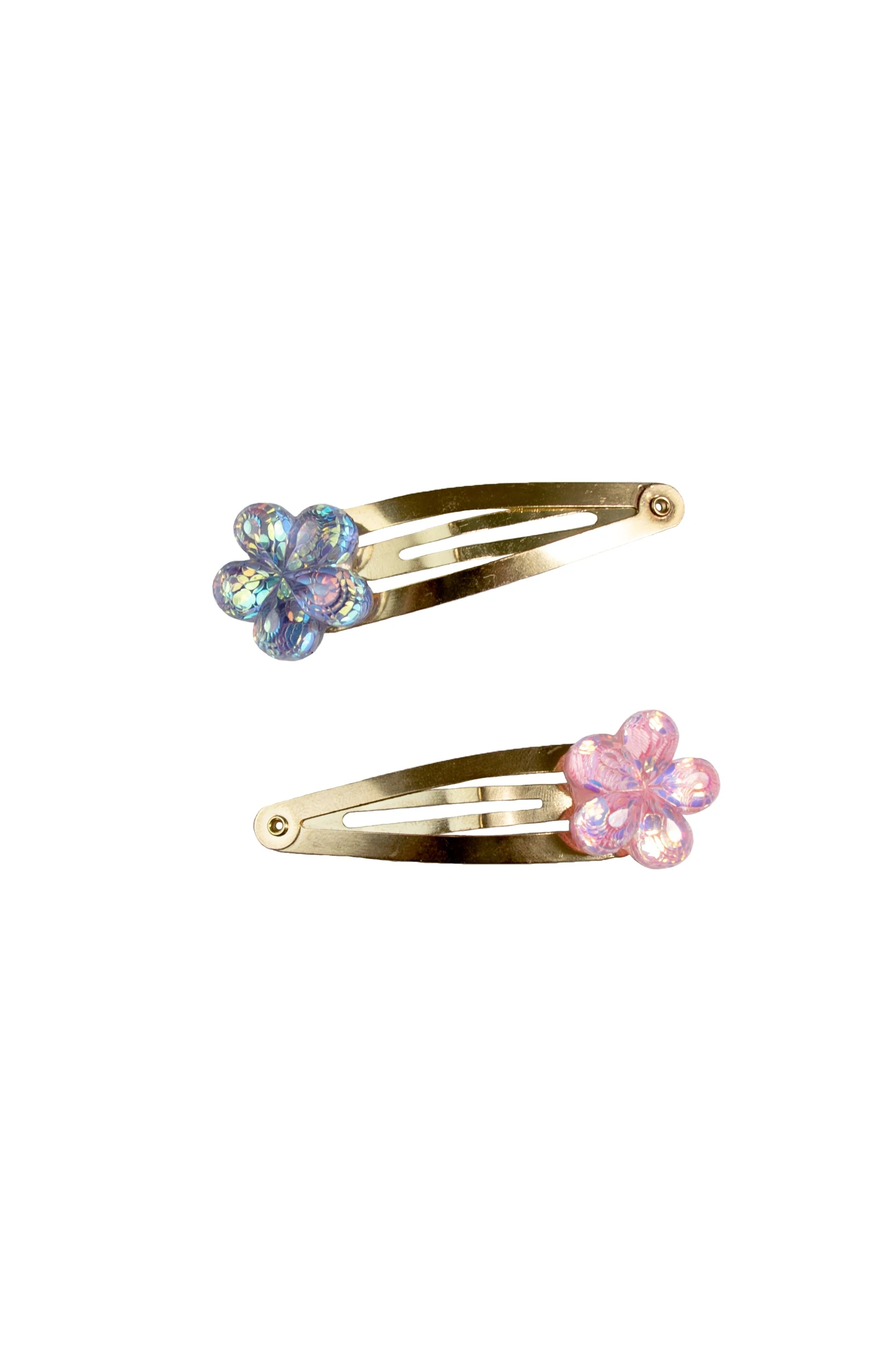 Shimmer Flower Hair Clips by Great Pretenders 2