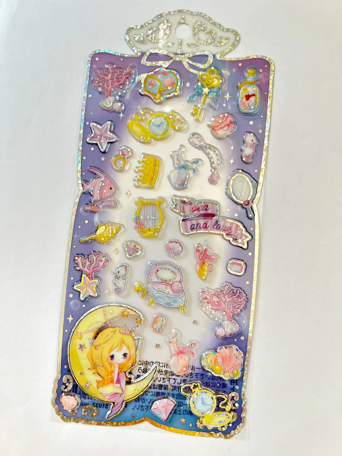 Shiny Blue Princess Stickers-by-BC USA