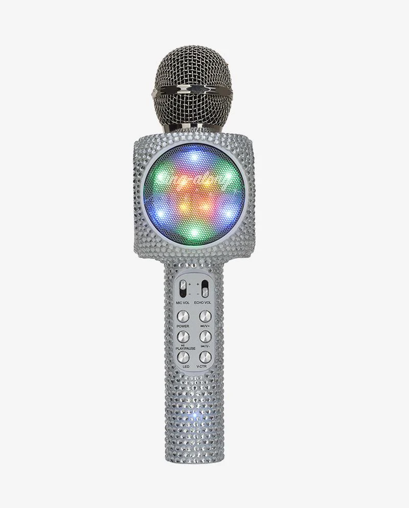 Silver Bling Karaoke Microphone-by-Trend Tech Brands