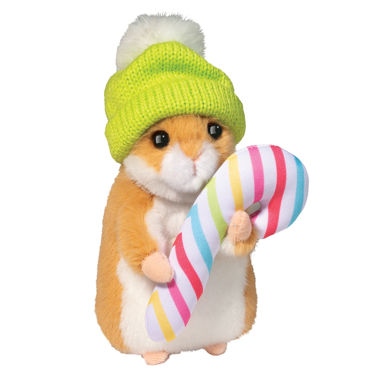Holiday Hamster with Winter Hat & Candy Cane by Douglas