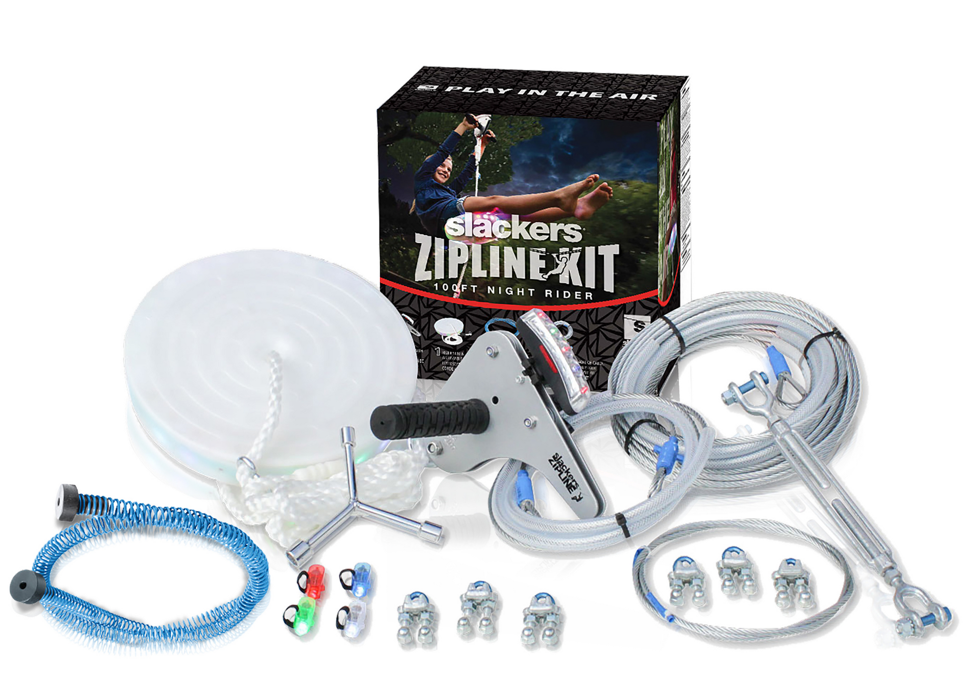 Slackers 100 ft LED Night Riderz Zipline by b4Adventure