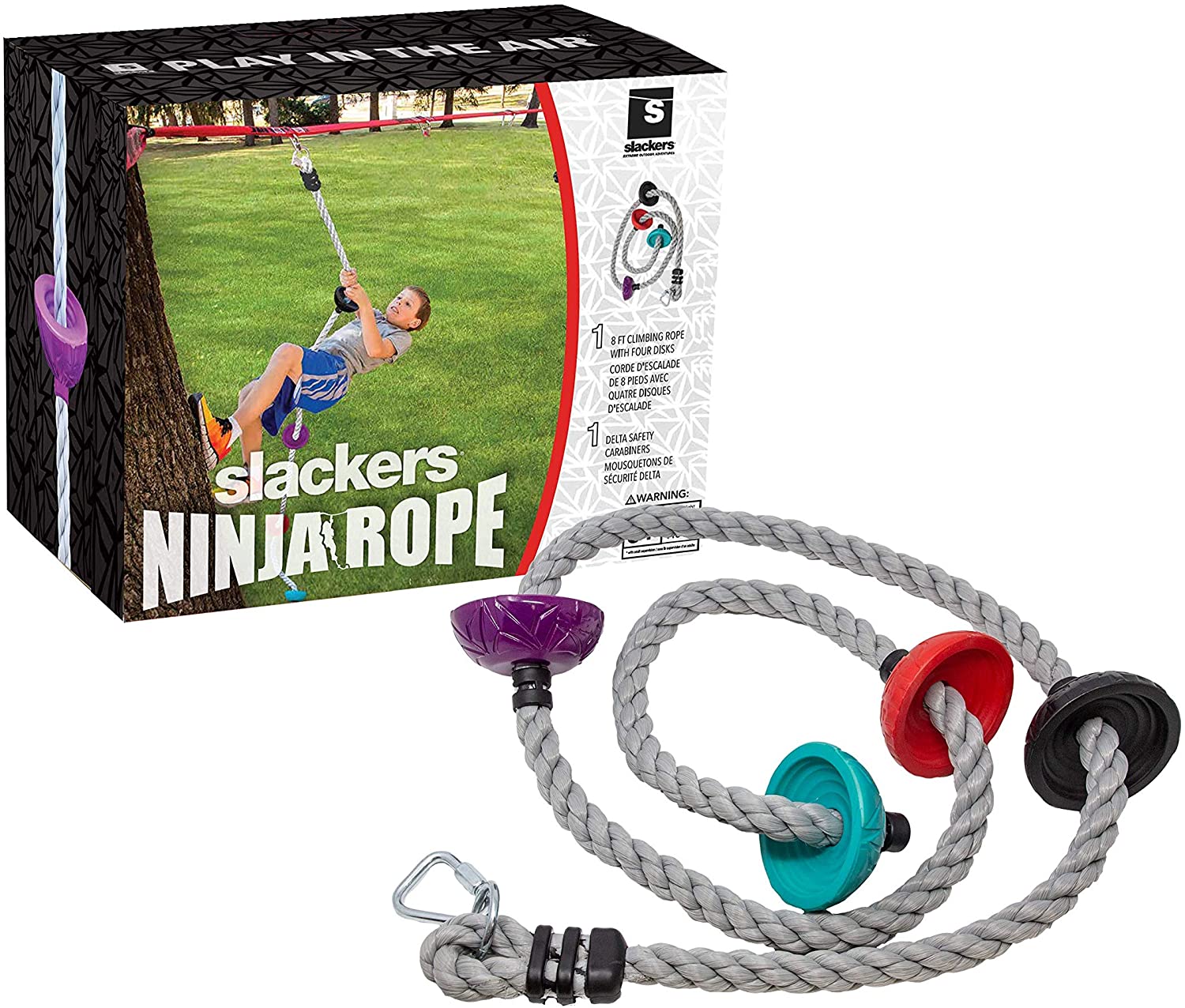 Slackers Ninja 8 Climbing Rope with Foot Holds by Slackers