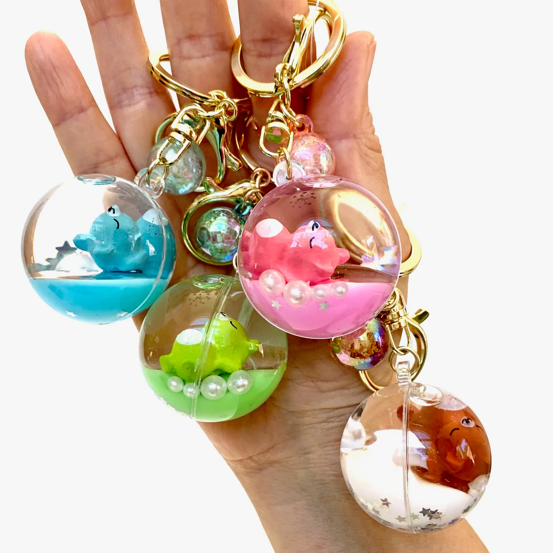 Sleeping Animal Ball Charm Keychain-by-BC USA