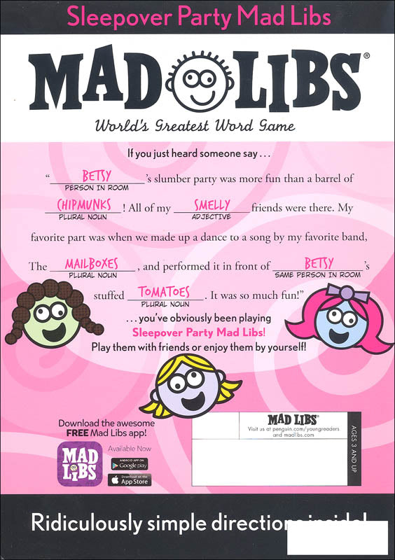 Sleepover Party Mad Libs by Penguin Random House 1