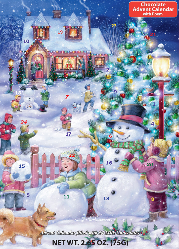 Snowman Celebration Chocolate Advent Calendar by Vermont Christmas Company