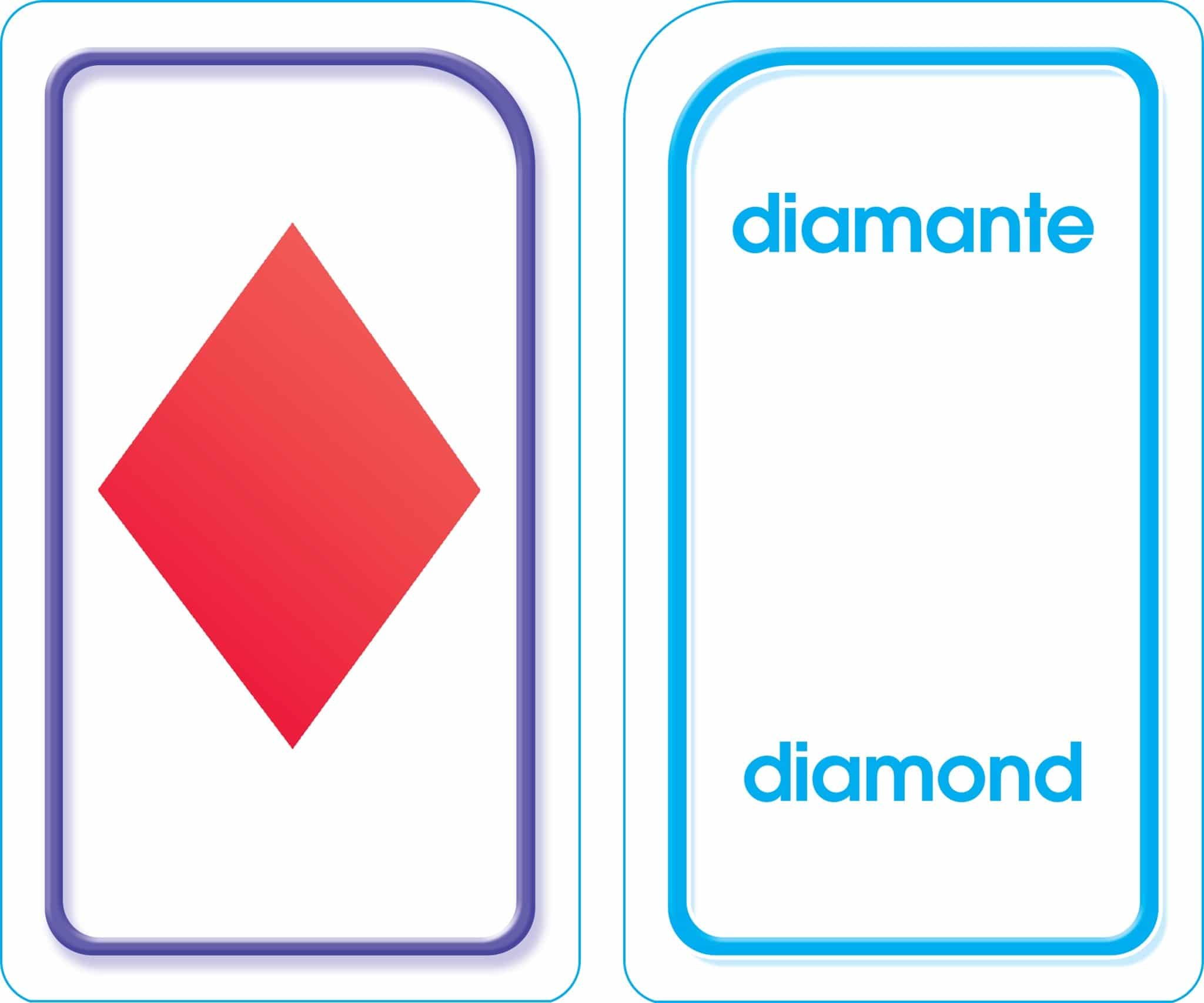 Spanish English Colors Shapes More Flash Cards by School Zone 4