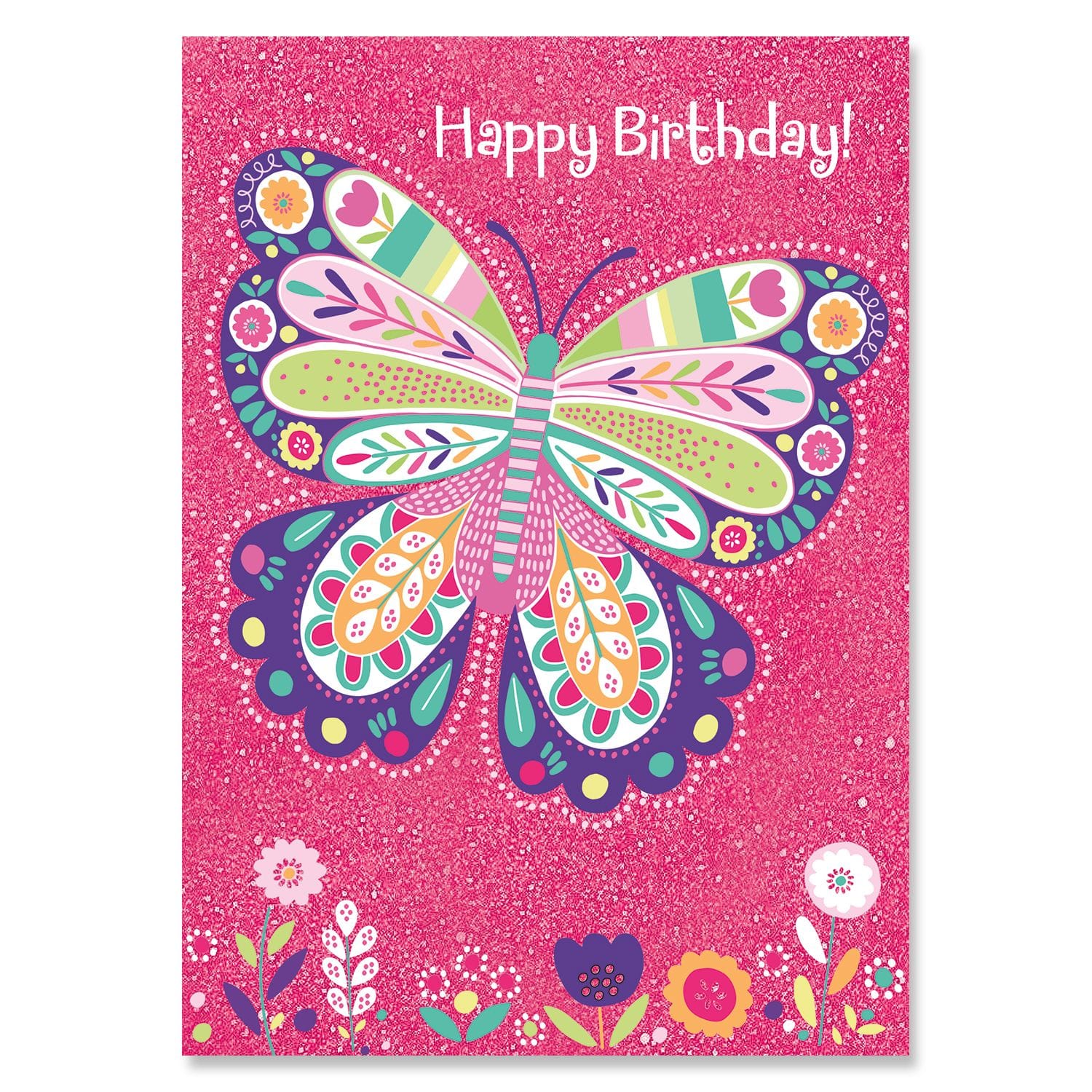 Sparkles Butterfly Birthday Card by Peaceable Kingdom