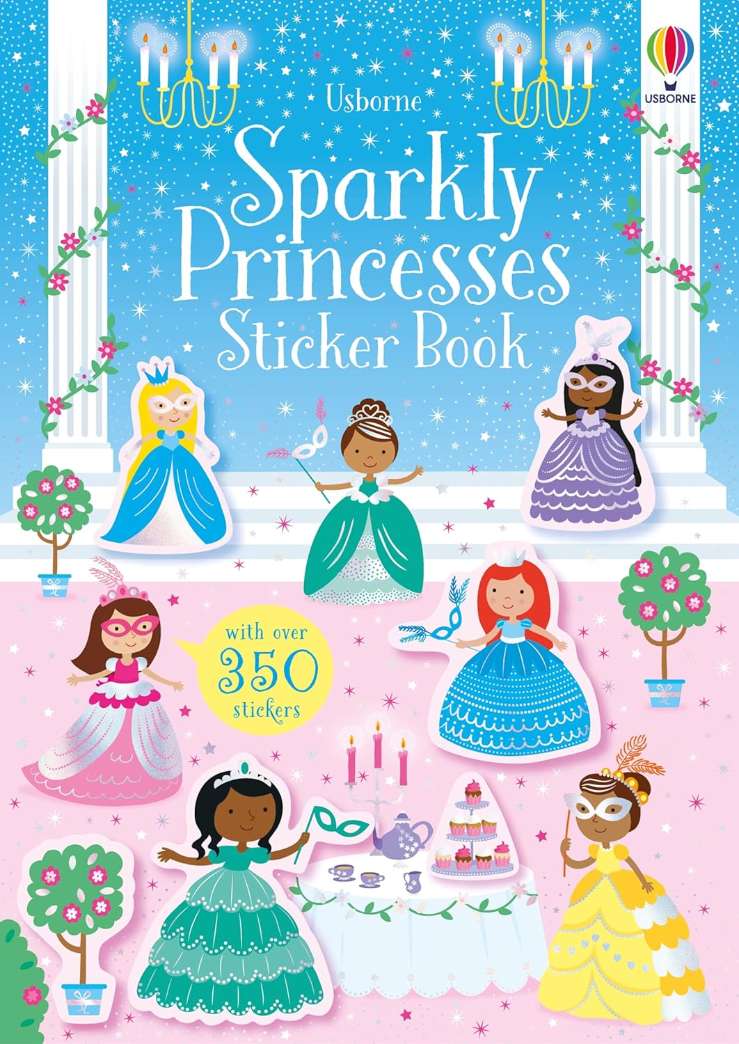 Sparkly Princesses Sticker Book-by-Usborne