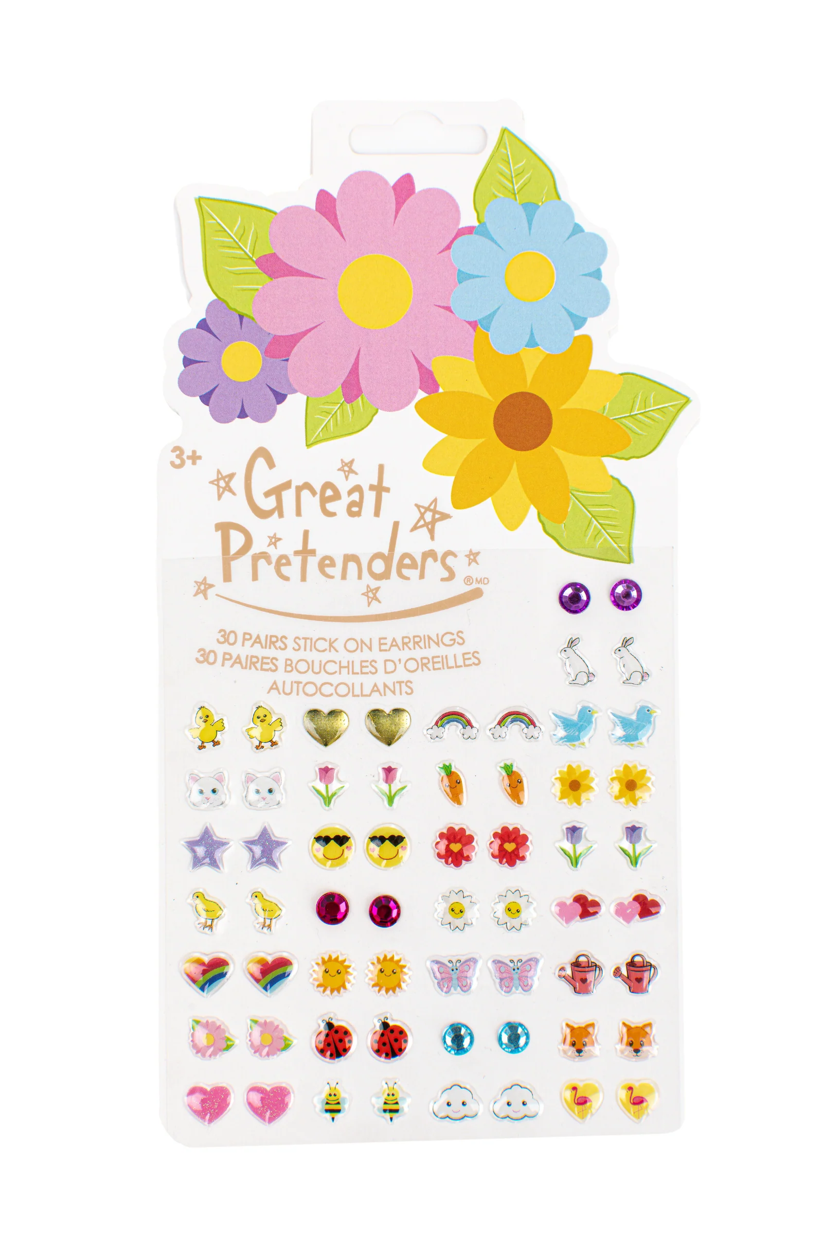 Spring Flowers Sticker Earrings-by-Great Pretenders