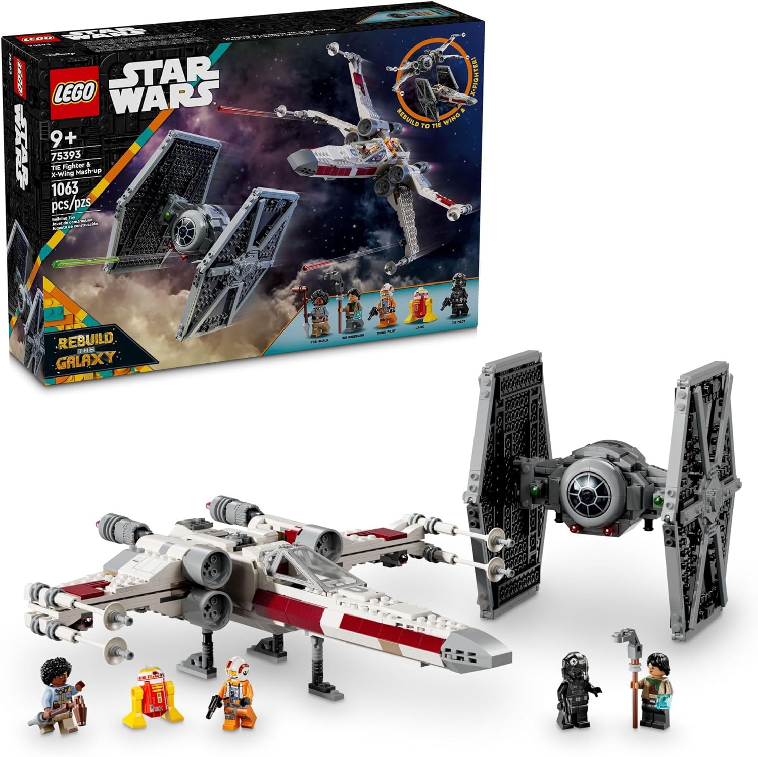 Star Wars TIE Fighter & X-Wing Mash-up-by-Lego