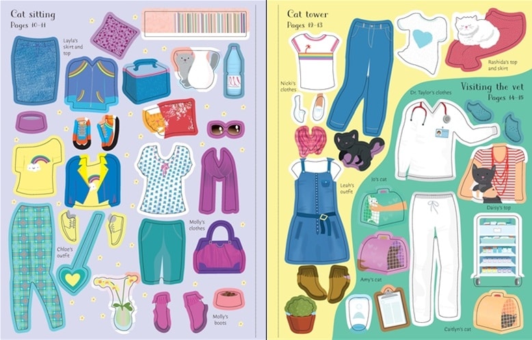 Sticker Dolly Dressing Cats and Kittens by Usborne 3