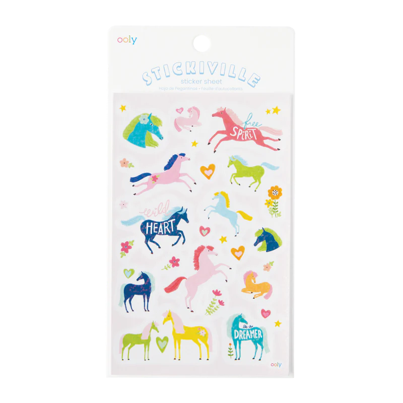 Stickiville Wild Horses Stickers-by-Ooly