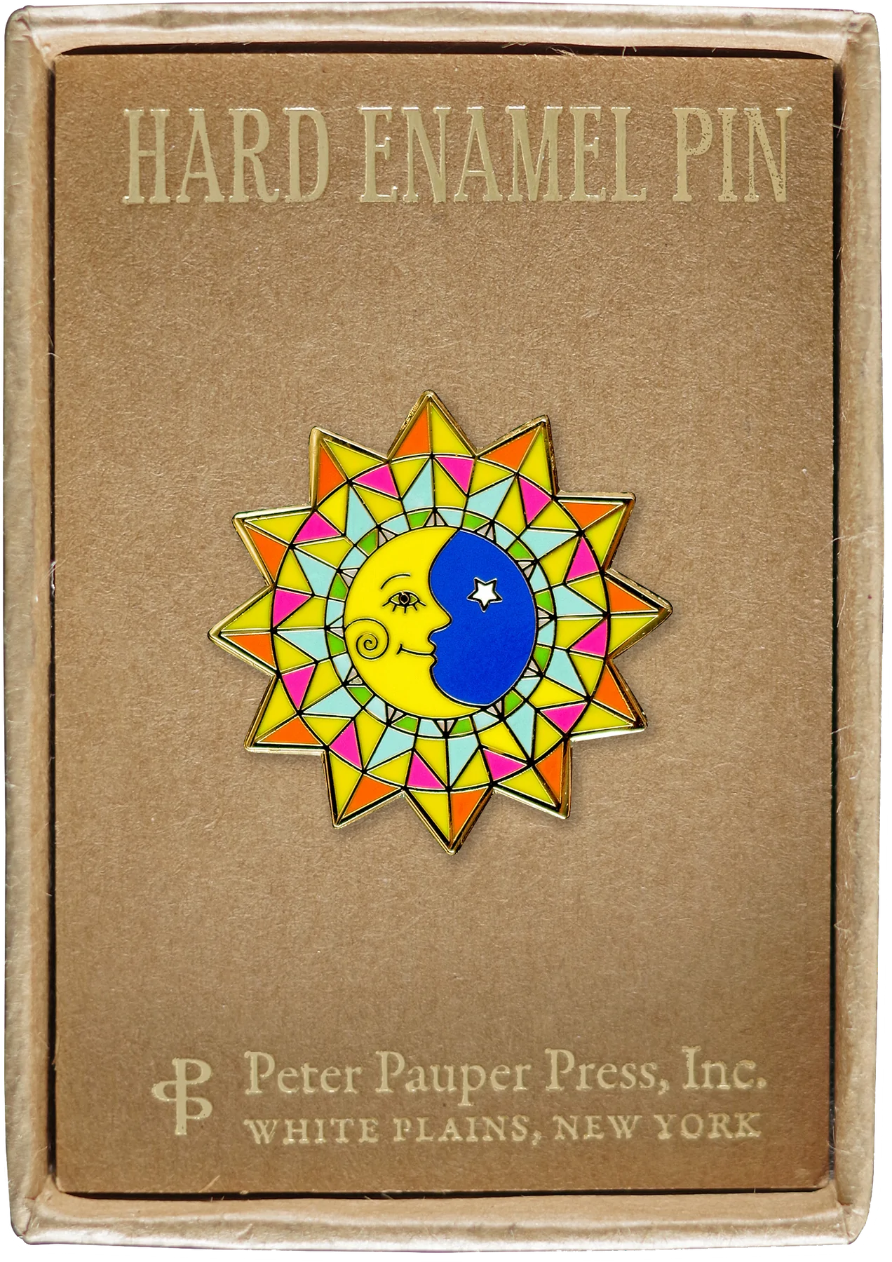Sun Moon Enamel Pin by Peter Pauper Press 1