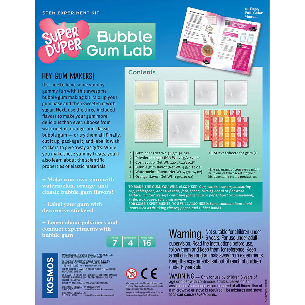 Super Duper Bubble Gum Lab by Thames Kosmos 1