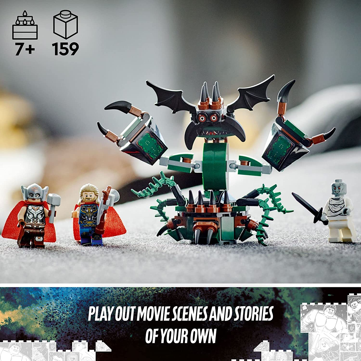 Super Heroes Marvel Attack on New Asgard by Lego 2