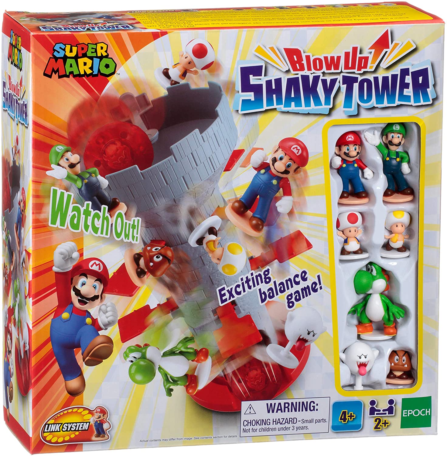 Super Mario Blow Up Shaky Tower Balancing Game by Epoch Everlasting Play