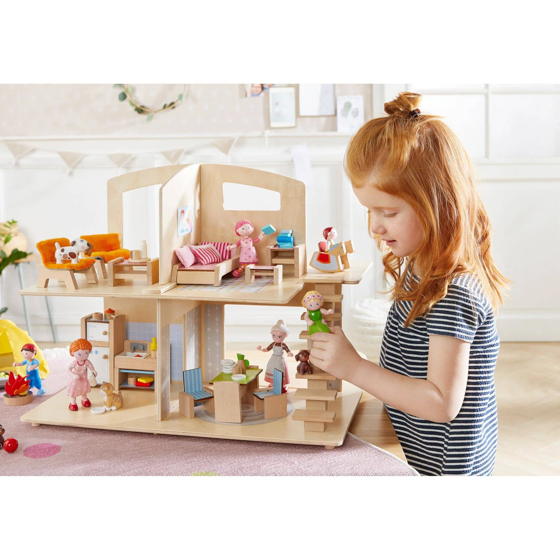 Little Friends Dollhouse Town Villa with Furniture by Haba
