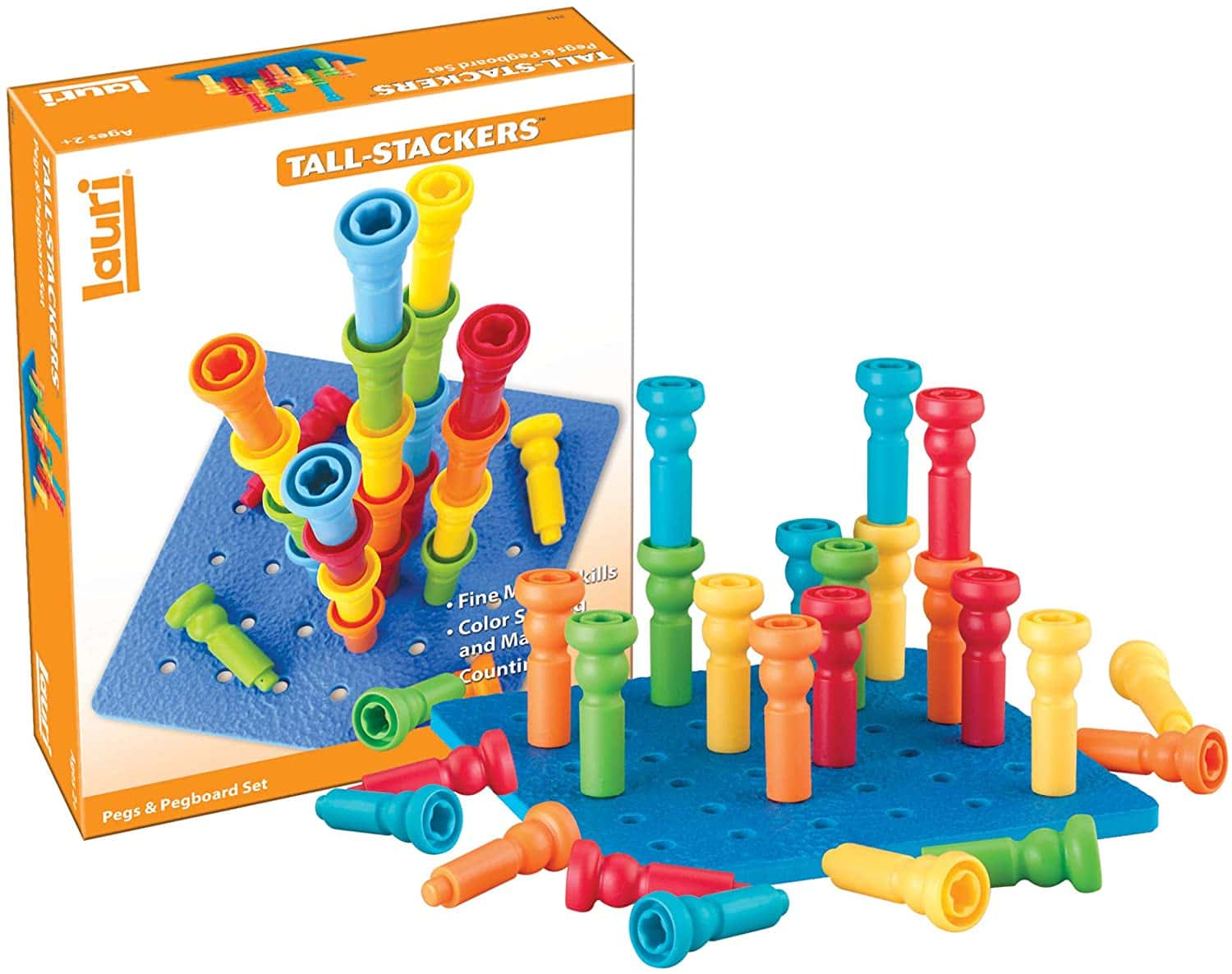 Tall Stackers Pegs Pegboard by Lauri 2