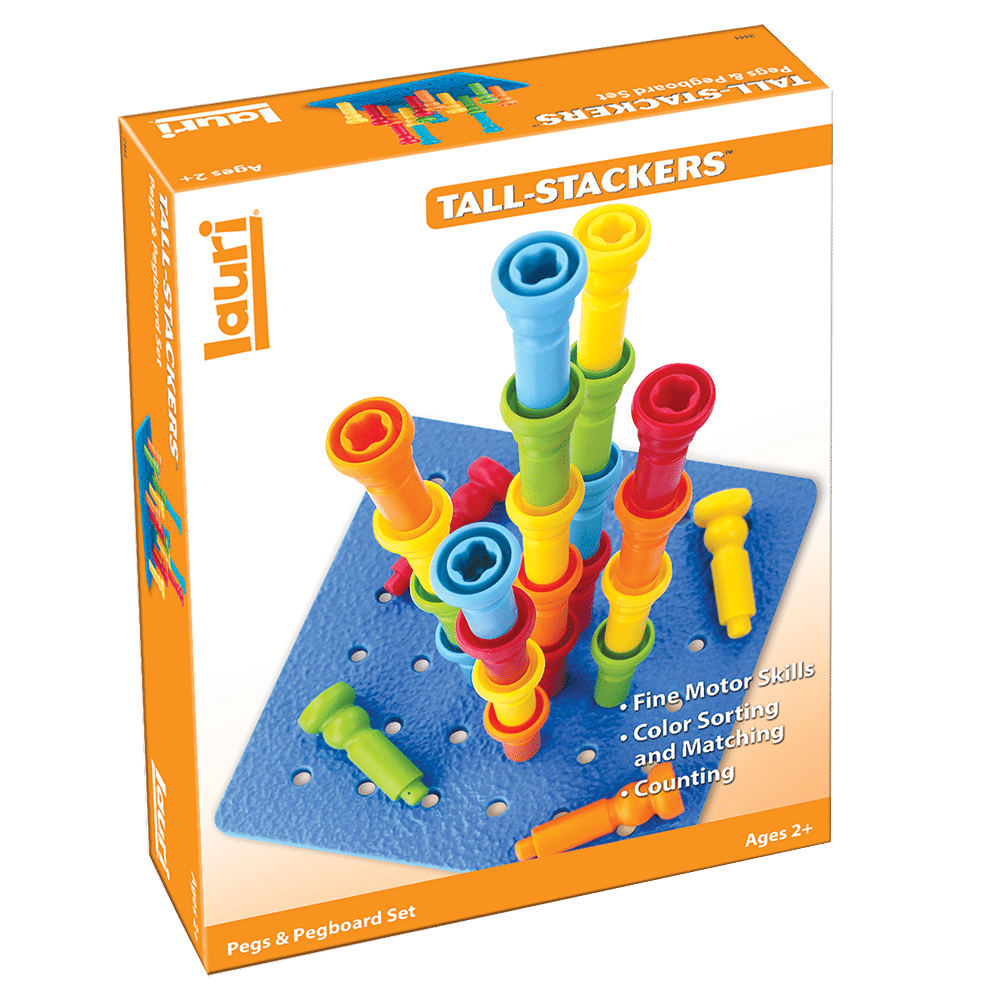Tall Stackers Pegs Pegboard by Lauri