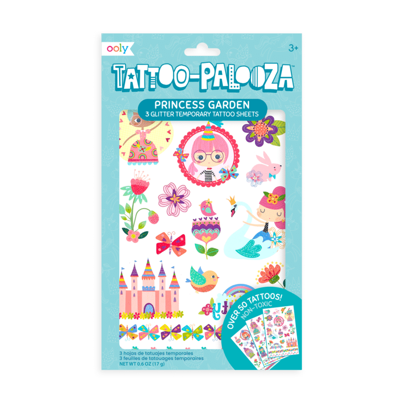 Tattoo Palooza Temporary Tattoos Princess Garden by ooly