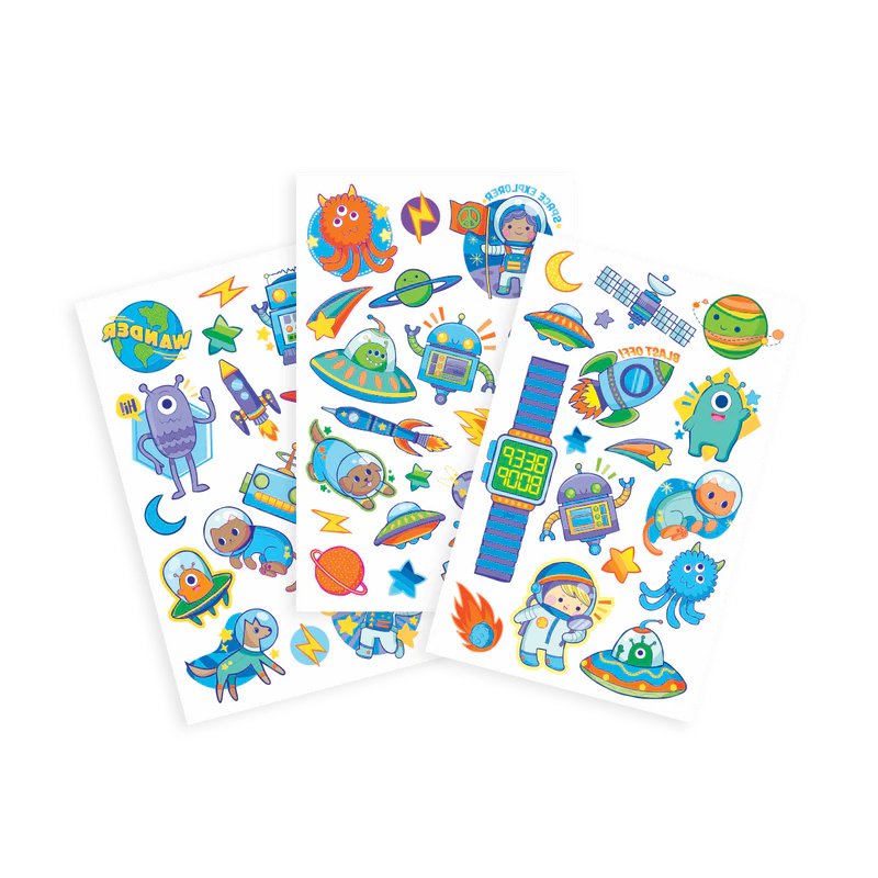 Tattoo Palooza Temporary Tattoos Space Explorers by Ooly 1