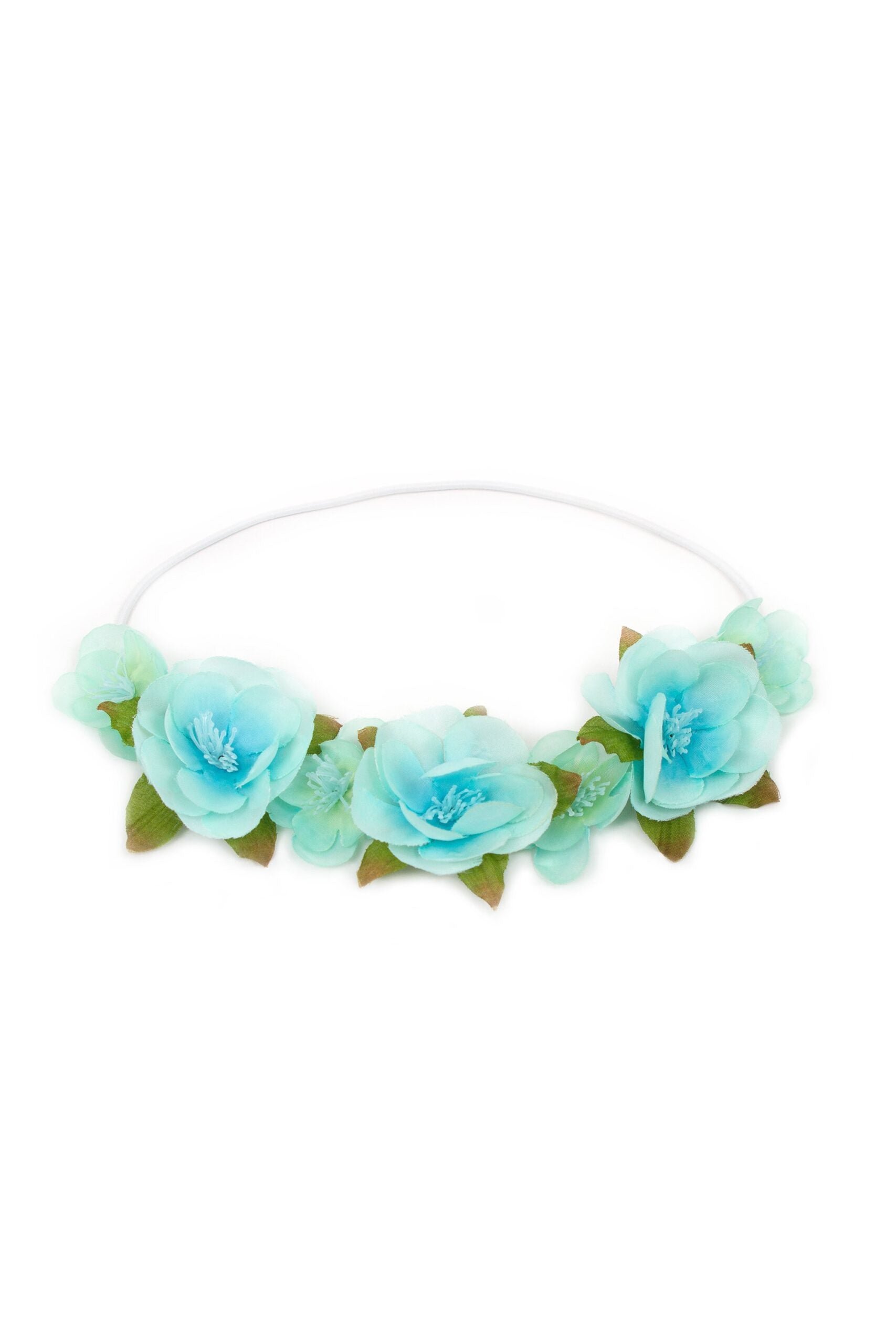 Teal Flower Headband by Little Adventures scaled